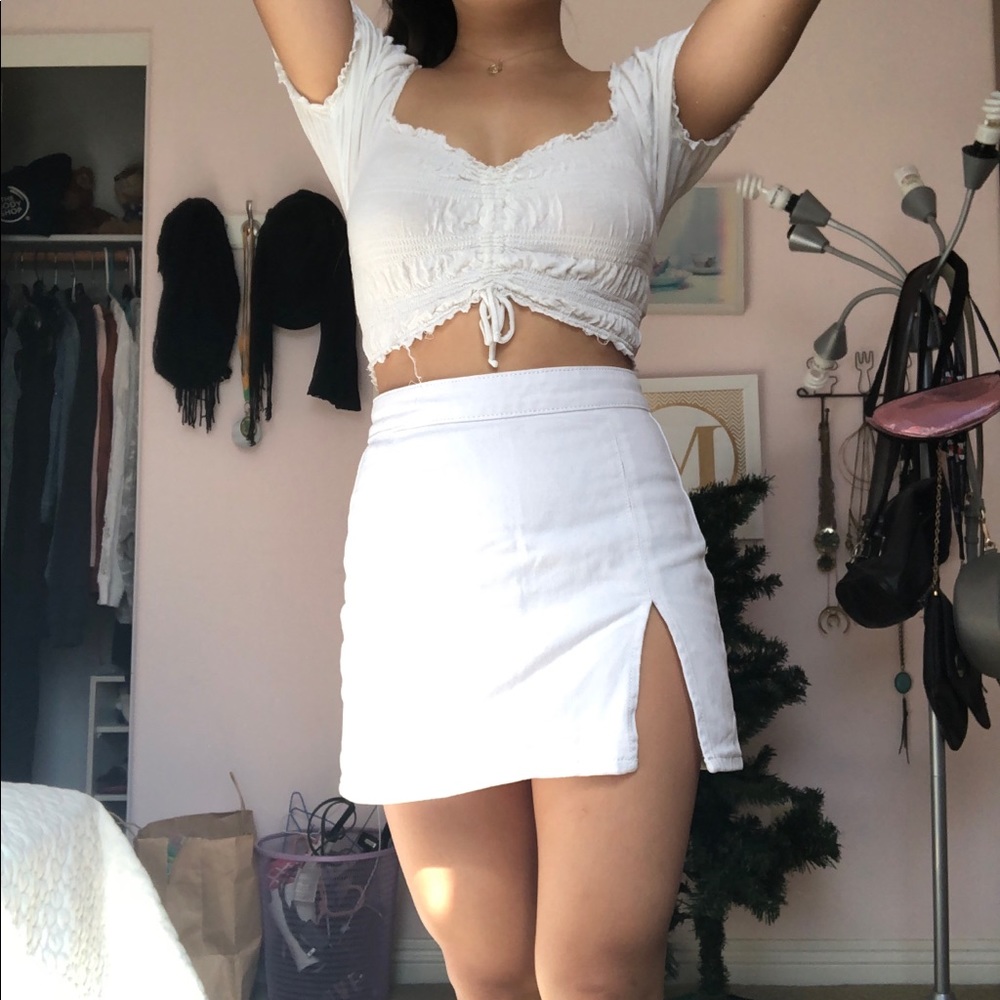 White Crop Top